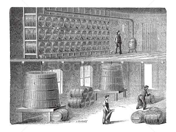 Orleans Method of Vinegar Manufacturing, vintage engraving Stock photo © Morphart