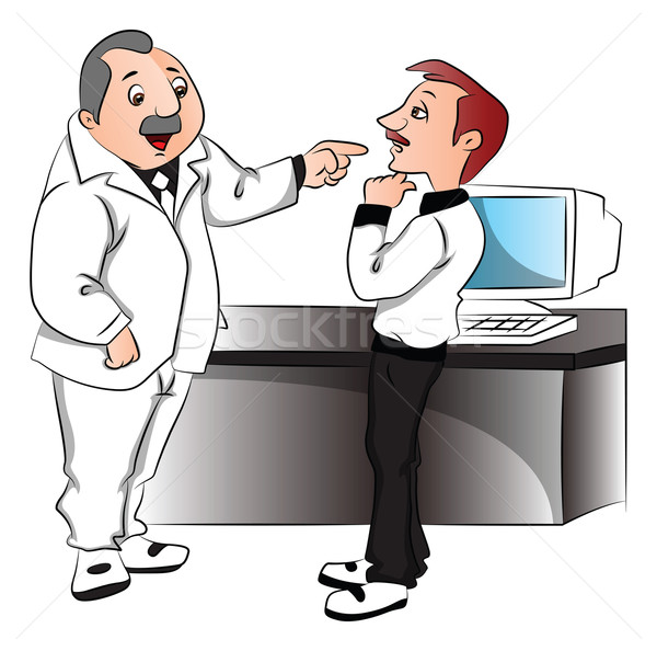 Vector of boss blaming his employee. Stock photo © Morphart