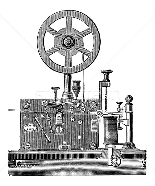 Printing Electrical Telegraph Receiver, vintage engraving Stock photo © Morphart