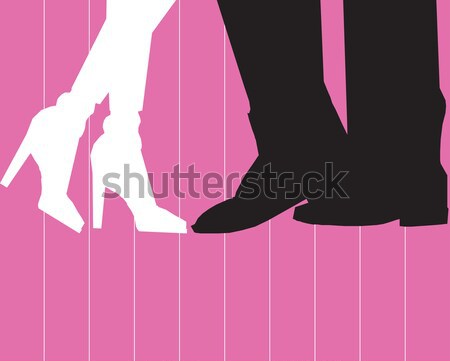 Wedding picture, bride and groom in love, the vector  Stock photo © Morphart