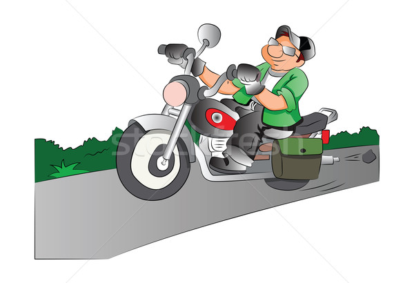 Motorcycle Rider, illustration Stock photo © Morphart