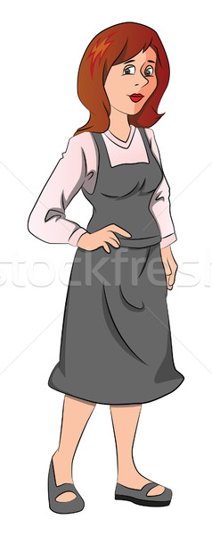 Vector of young woman with hand on hip. Stock photo © Morphart