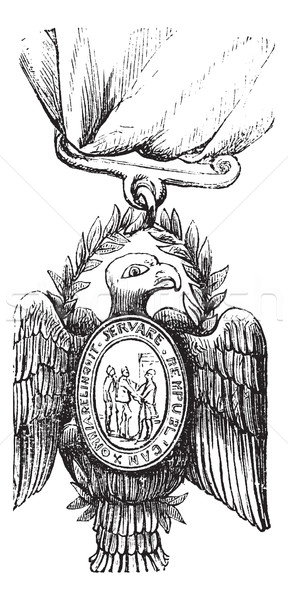 Gesellschaft Jahrgang Gravur alten graviert Illustration Stock foto © Morphart