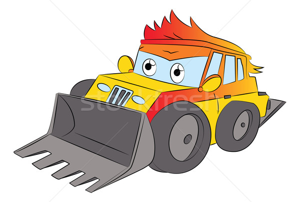 Vector of loader at construction site. Stock photo © Morphart