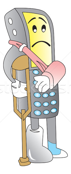 Damaged Cellphone, illustration Stock photo © Morphart