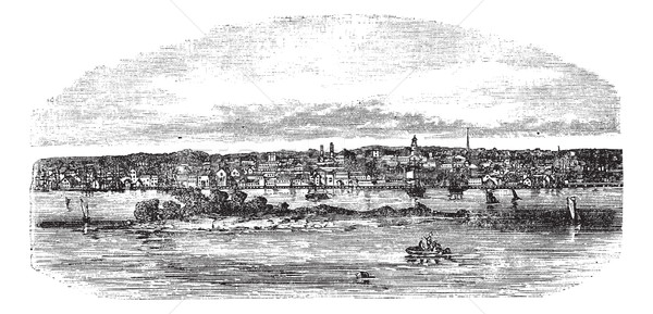 New Bedford in Massachusetts, USA, vintage engraved illustration Stock photo © Morphart