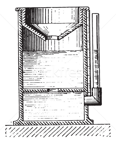 Rain gauge or Pluviometer, vintage engraving. Stock photo © Morphart