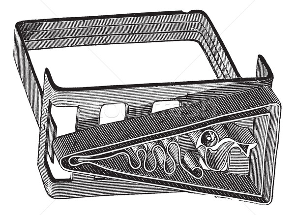 An apparatus for making battik canvas painting vintage engraving Stock photo © Morphart