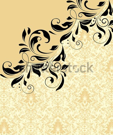 Vintage invitation card with ornate elegant abstract floral desi Stock photo © Morphart