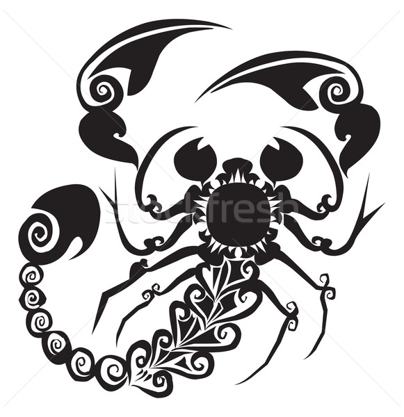 Tattoo Design Skorpion Jahrgang Gravur graviert Stock foto © Morphart
