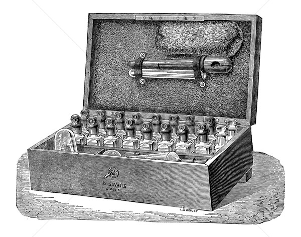 Diaphanometer Set, vintage engraving Stock photo © Morphart