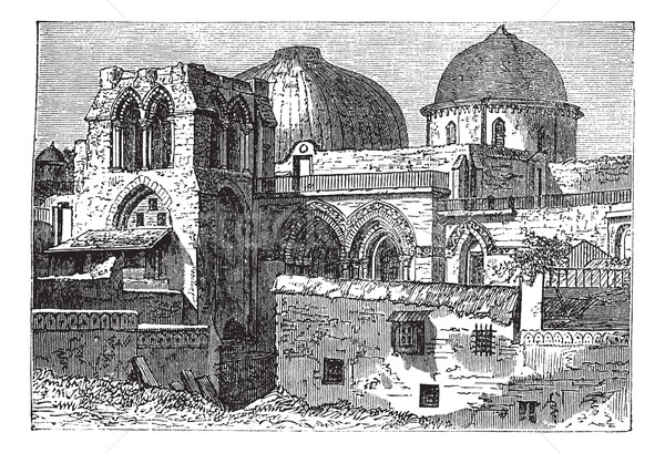 Сток-фото: Церкви · святой · воскресение · Иерусалим · Израиль · Vintage