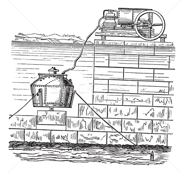 Nautilus Diving Chamber, vintage engraving Stock photo © Morphart