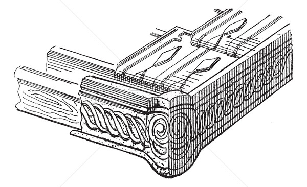 鉚釘 復古 雕刻 刻 插圖 字典 商業照片 © Morphart
