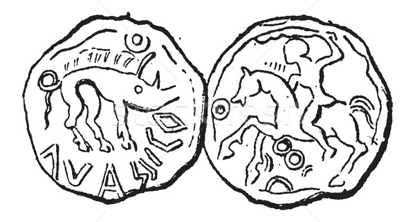 Vechi celtic monedă epocă Imagine de stoc © Morphart