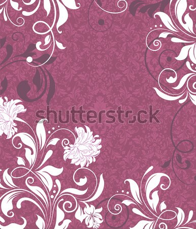 Vintage invitation card with ornate elegant abstract floral desi Stock photo © Morphart