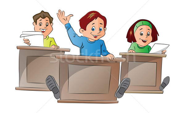 Kids in School, illustration Stock photo © Morphart