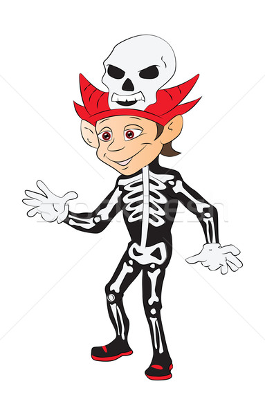 Boy in a Halloween Costume, illustration Stock photo © Morphart