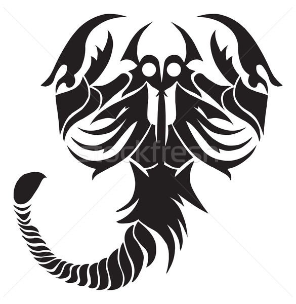 Tattoo Design Skorpion Jahrgang Gravur graviert Stock foto © Morphart