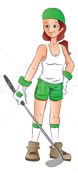 Vector of female golfer. Stock photo © Morphart