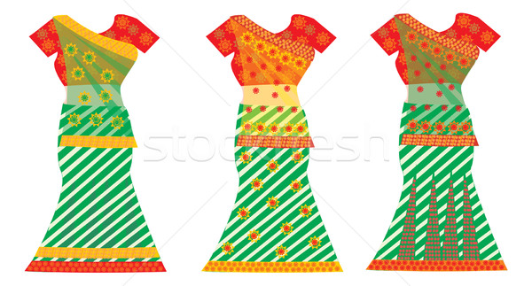 Indian Dresses, illustration Stock photo © Morphart