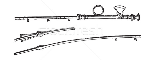 Esophagectomy surgical tool, vintage engraving. Stock photo © Morphart