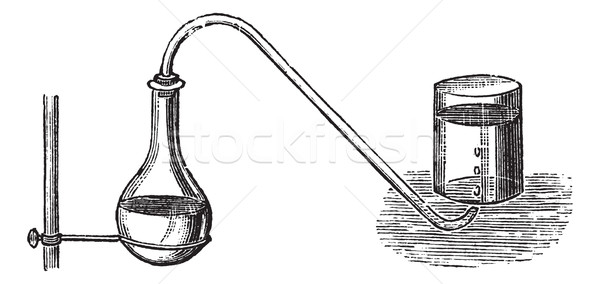 生産 酸素 図 ヴィンテージ 彫刻 古い ストックフォト © Morphart