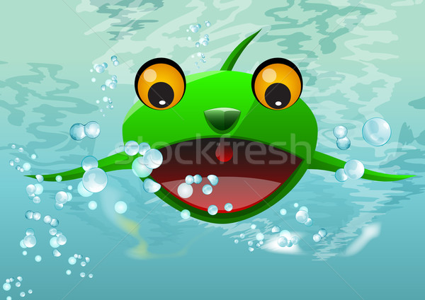 Grenouille illustration exotiques eau créature monstre [[stock_photo]] © Morphart