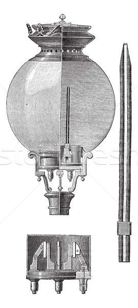 Mum bağbozumu oyulmuş örnek ansiklopedi ışık Stok fotoğraf © Morphart
