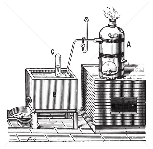Oxygen, vintage engraving. Stock photo © Morphart