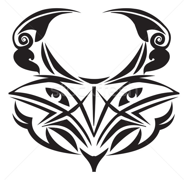 Adler Tattoo Design Jahrgang Gravur graviert Stock foto © Morphart