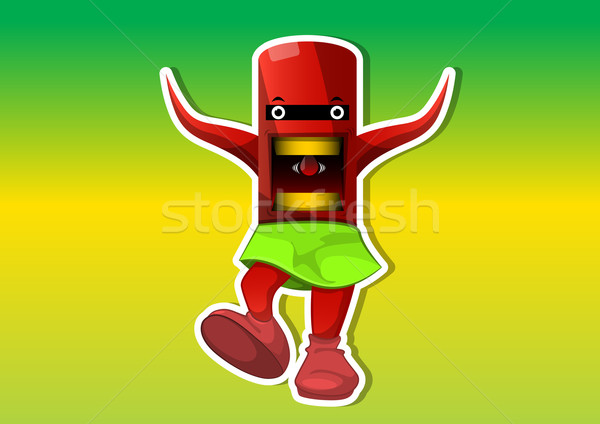Alienígena criatura ilustração vermelho verde Foto stock © Morphart