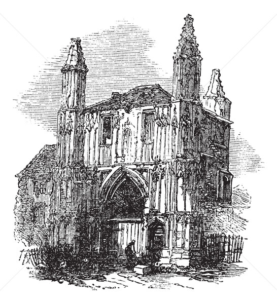 Colchester Abbey, in Essex, England, vintage engraving Stock photo © Morphart