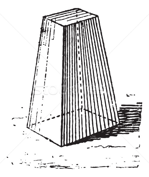 Truncated pyramid, vintage engraving. Stock photo © Morphart