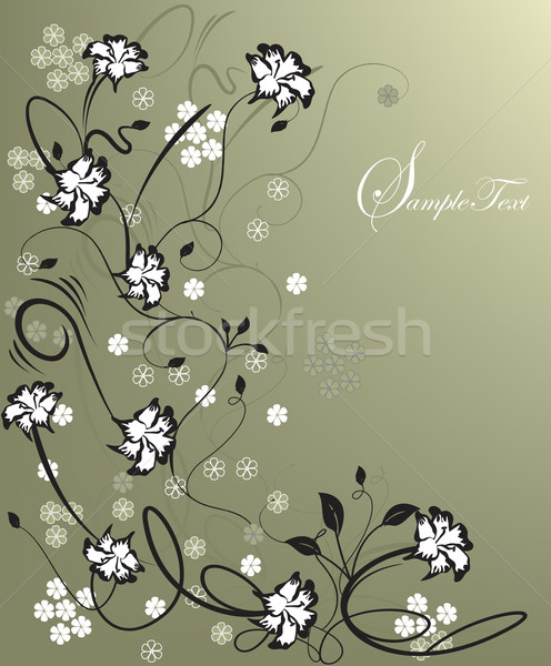 illustration with spring flowers and place for text Stock photo © Morphart
