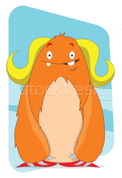 Cute Yeti lady alien monster cartoon character Stock photo © Morphart