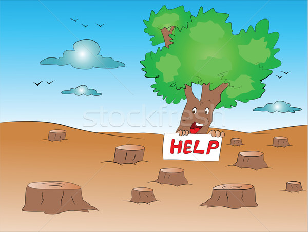 Vector of deforestation. Stock photo © Morphart