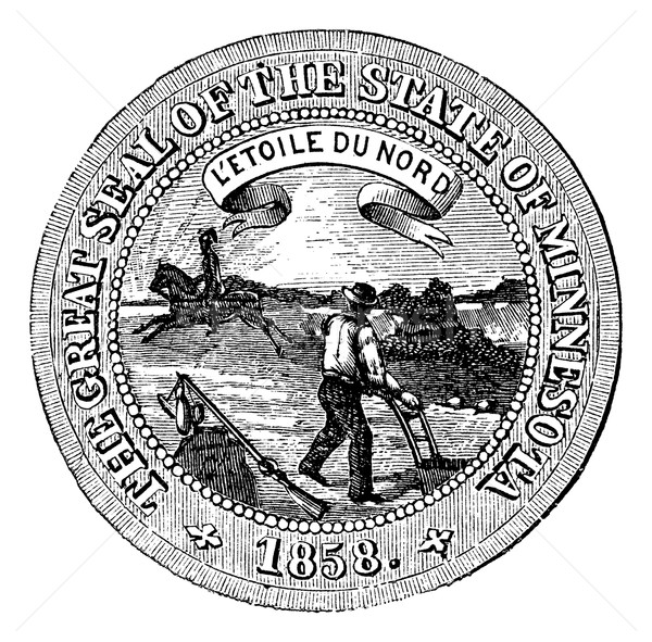 Seal of the State of Minnesota, vintage engraving. Stock photo © Morphart
