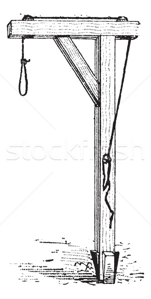 Stengel Instrument Folter Jahrgang Gravur graviert Stock foto © Morphart