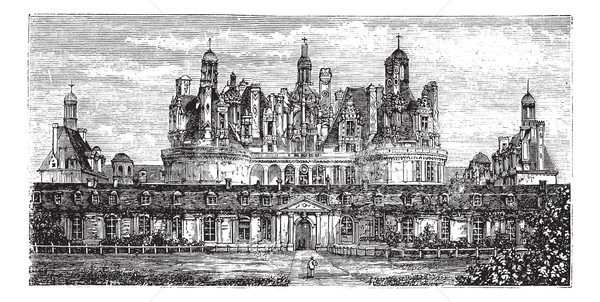 Chateau de Chambord, Loire Valley, France vintage engraving Stock photo © Morphart