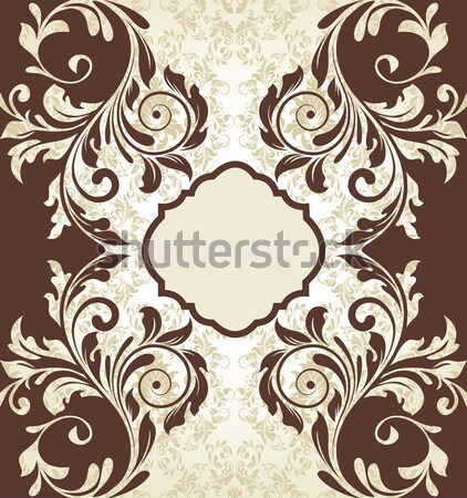 Vintage invitation card with ornate elegant abstract floral desi Stock photo © Morphart