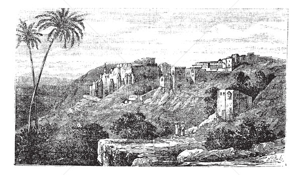 Bethlehem, city, Palestine, Israel, vintage engraving. Stock photo © Morphart