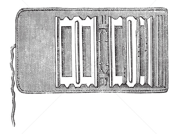 Stock photo: Fisherman's Portfolio, vintage engraving