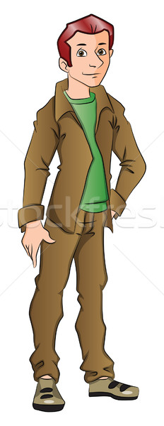 Vector of handsome young man with hand on hip. Stock photo © Morphart