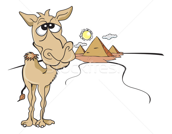 Funny Brown Camel, illustration Stock photo © Morphart