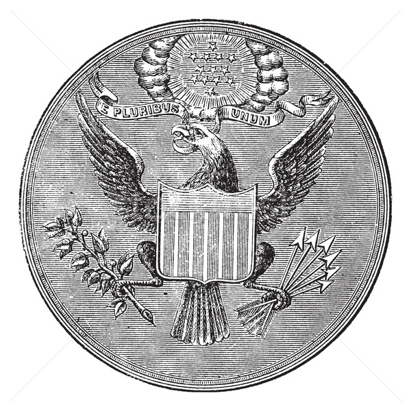 Great Seal of the United States of North America, vintage engrav Stock photo © Morphart
