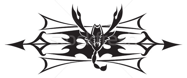 Tattoo Design Skorpion Jahrgang Gravur arrow Stock foto © Morphart