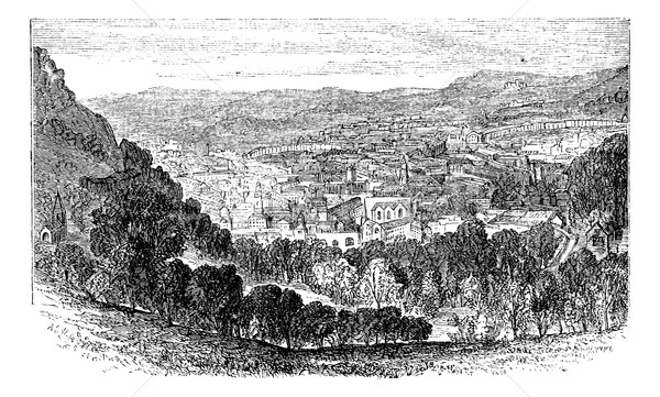  The City of Bath, Somerset, England, vintage engraving.  Stock photo © Morphart