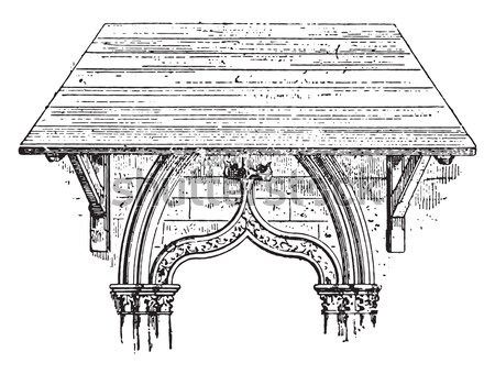 Bishop's Miter, vintage engraving Stock photo © Morphart