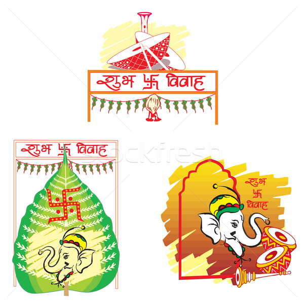 Shubh Vivah, illustration Stock photo © Morphart